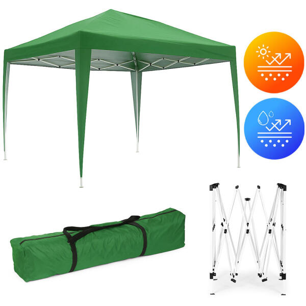 Automatisk sammenleggbar hagepaviljong 3x3 m tak for terrasse MultiGarden