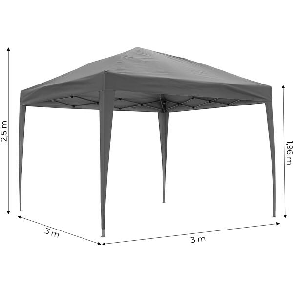 Hagepaviljong automatisk sammenleggbar3x3 m med tak for hage terrasse MultiGarden - Bilde 10