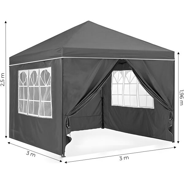 Hagepaviljong automatisk sammenleggbarx3 m med 4 sidevegger MultiGarden - Bilde 10