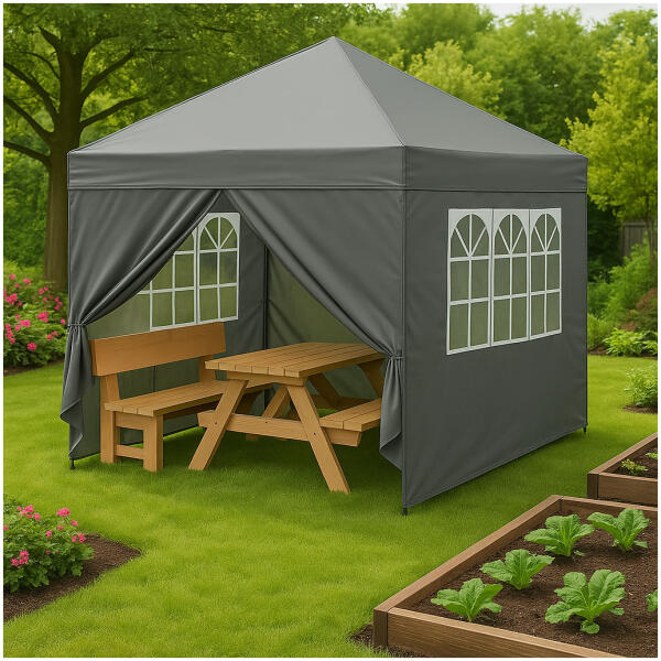 Hagepaviljong automatisk sammenleggbarx3 m med 4 sidevegger MultiGarden - Bilde 2