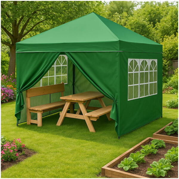Hagepaviljong automatisk sammenleggbar 3x3 m med 4 sidevegger MultiGarden - Bilde 2