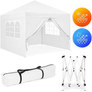 Hagepaviljong automatisk sammenleggbar3x3 m med 4 sidevegger MultiGarden
