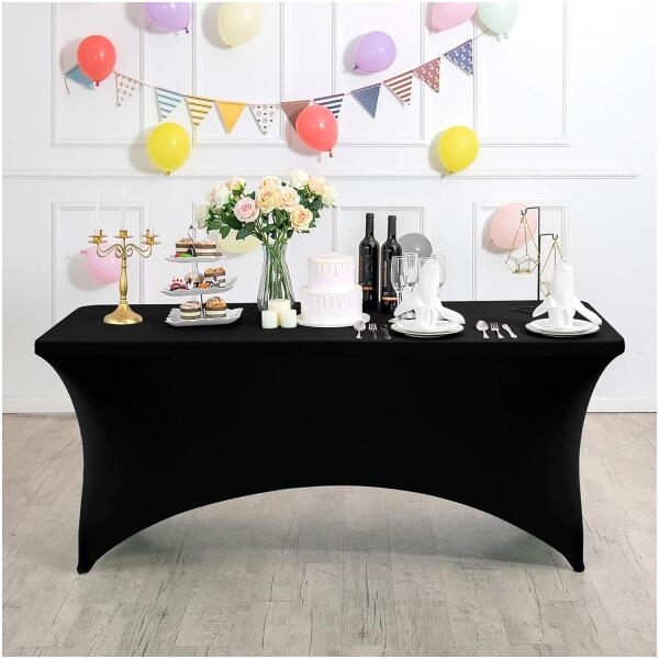 Universalduk stretchbordtrekk til cateringbord 240 cm 8FT MultiGarden Svart - Bilde 7