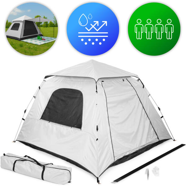 Selvoppsettende campingtelt 4-personers iglo 1500 mm MultiGarden