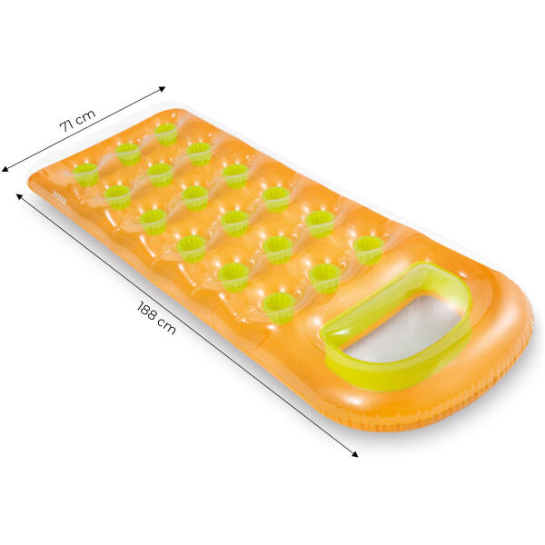 Oppblåsbar madrass for svømming 188x71 cm INTEX 59895 Oransje - Bilde 5