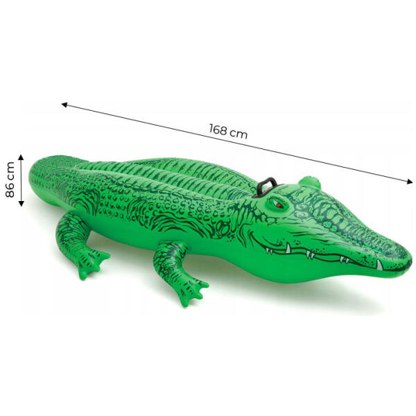 Oppblåsbar alligator madrass for svømming 168 cm INTEX 58546 - Bilde 4