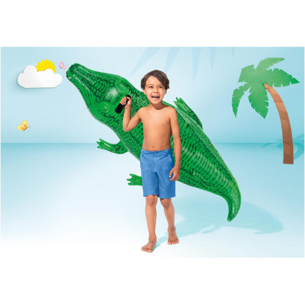 Oppblåsbar alligator madrass for svømming 168 cm INTEX 58546 - Bilde 3