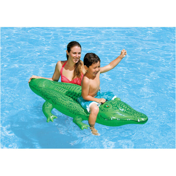 Oppblåsbar alligator madrass for svømming 168 cm INTEX 58546 - Bilde 2