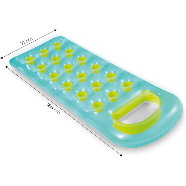Oppblåsbar madrass for svømming 188x71 cm INTEX 59895 Grønn - Bilde 4