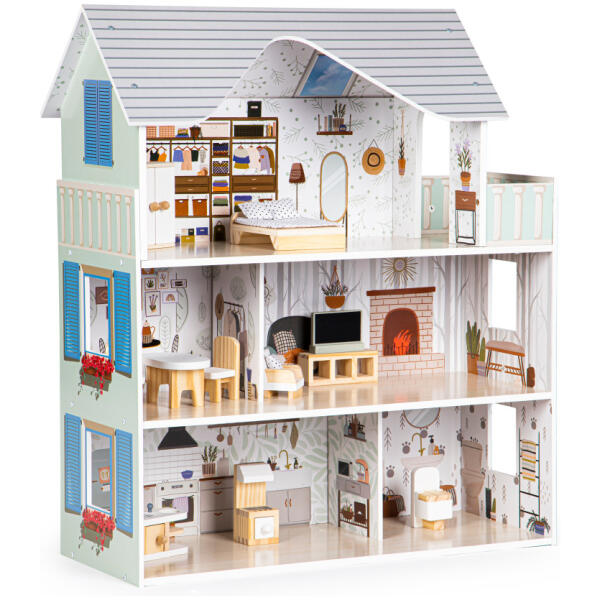 Dukkehus med møbler Residence Emma ECOTOYS - Bilde 5
