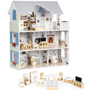 Dukkehus med møbler Residence Emma ECOTOYS