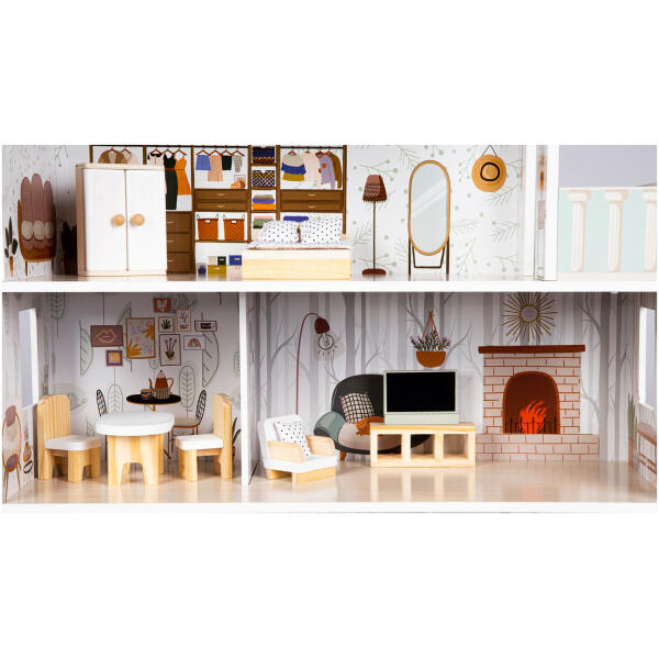 Dukkehus med møbler Residence Emma ECOTOYS - Bilde 4