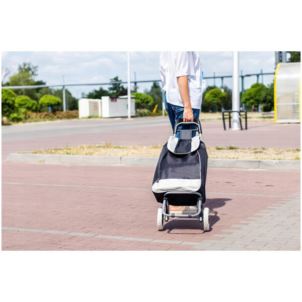 Handlekurv bag 25 liter med hjul metallramme gummihjul ModernHome - Bilde 2