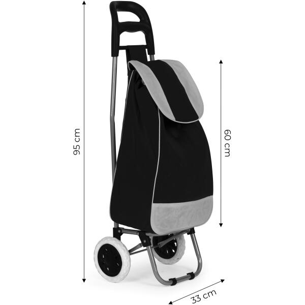 Handlekurv bag 25 liter med hjul metallramme gummihjul ModernHome - Bilde 8