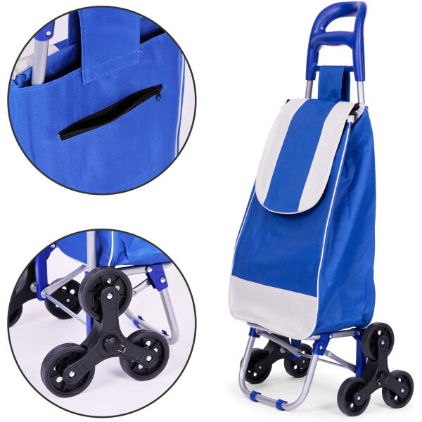 Handlekurv bag 25 liter med 6 hjul metallramme ModernHome - Bilde 8