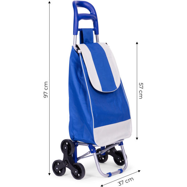 Handlekurv bag 25 liter med 6 hjul metallramme ModernHome - Bilde 9