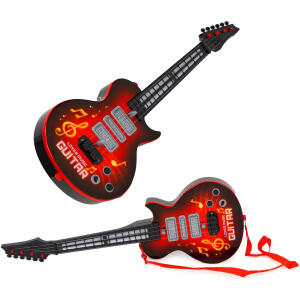 Elektrisk gitar for barn med gitarlæring infrarød melodier Rød